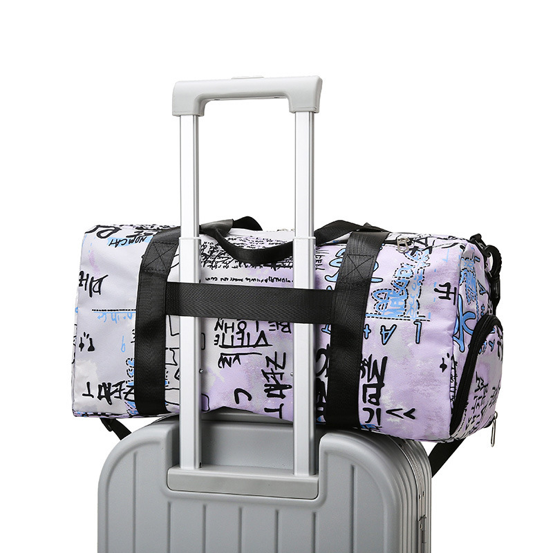 Bolsa de entrenamiento deportivo de moda impresa portátil Yuantong hombro crossbody de gran capacidad bolsa de fitness bolsa de equipaje de viaje de negocios de corta distancia