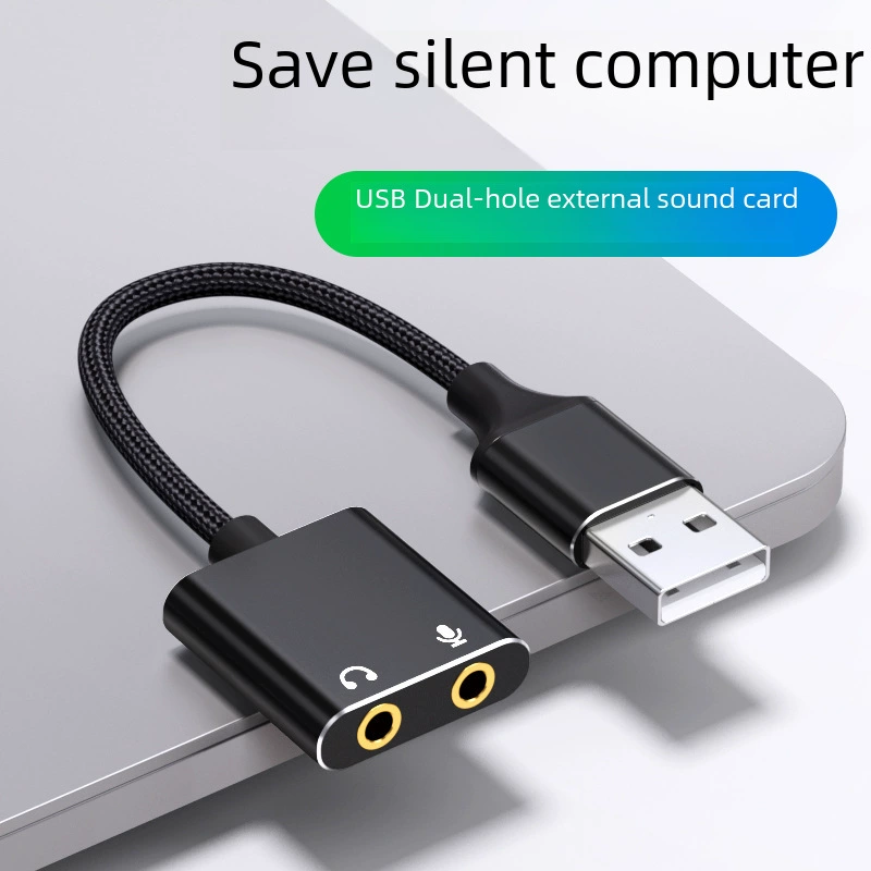 Производитель USB на 3,5 мм переходник звуковая карта для настольного ПК, ноутбука, PS4 внешняя звуковая карта без драйверов