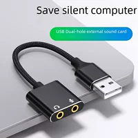 Производитель USB на 3,5 мм переходник звуковая карта для настольного ПК, ноутбука, PS4 внешняя звуковая карта без драйверов