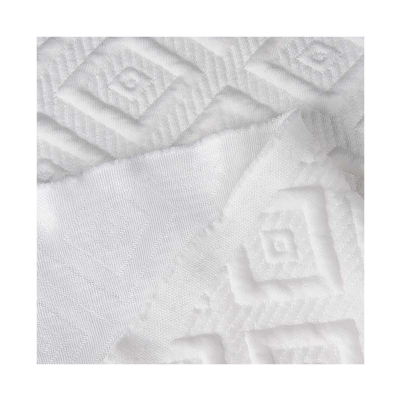人棉氨纶吸湿性光泽性好席梦思针织床垫枕套白色简约纹理家居面料