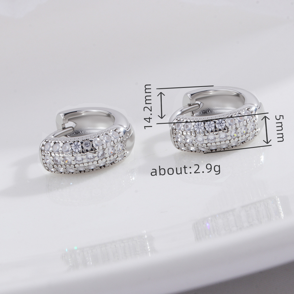 Orecchini a cerchio geometrici con zircone uomo donna eleganti_voghion.com