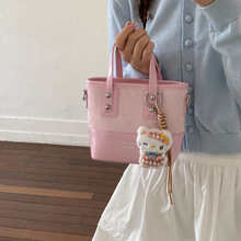夏季简约菜篮子小包包女2026新款潮时尚手提水桶包百搭休闲斜挎包
