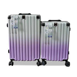 渐变色铝框拉杆箱三件套20寸登机箱24寸旅行箱厂家批发直售印logo