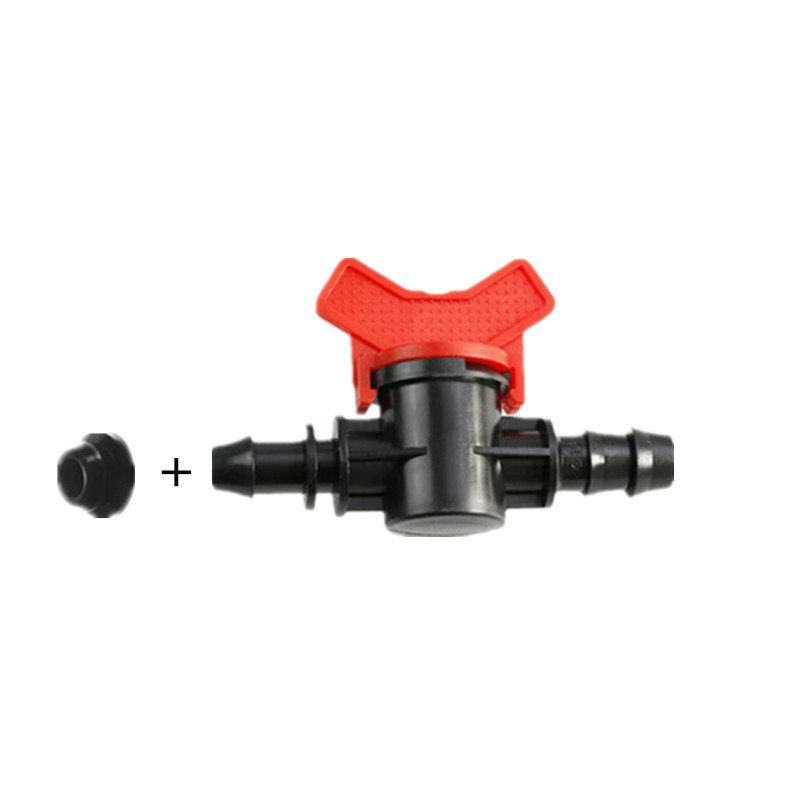 16PE tubo de riego por goteo simple válvula de derivación horticultura riego agrícola interruptor de riego por goteo de varias especificaciones de riego