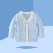 男童针织开衫夏季2024新款外套空调衫男宝宝儿童薄款婴儿防晒上衣