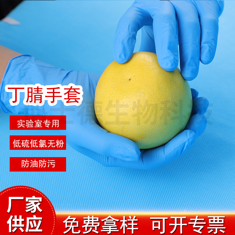 现货食品级丁腈手套 实验室一次性检测手套厨房洗碗PVC无菌手套