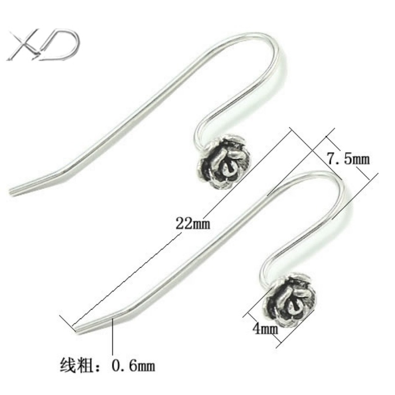 X134 [antique rose ear hook]