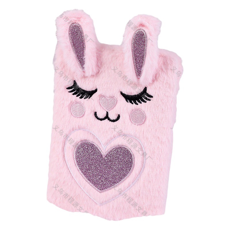 Cross-border popular conejito de peluche libro lindo descompresión regalo de los niños cuaderno A5 estudiante de negocios libro de la revista