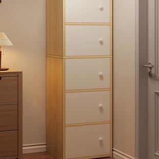 Chest of Drawers Storage Cabinet Bedroom Storage Cabinet Narrow Vertical Cabinet Storage Cabinet Drawer Cabinet Living Room Wall Floor-Standing Bedside Cabinet