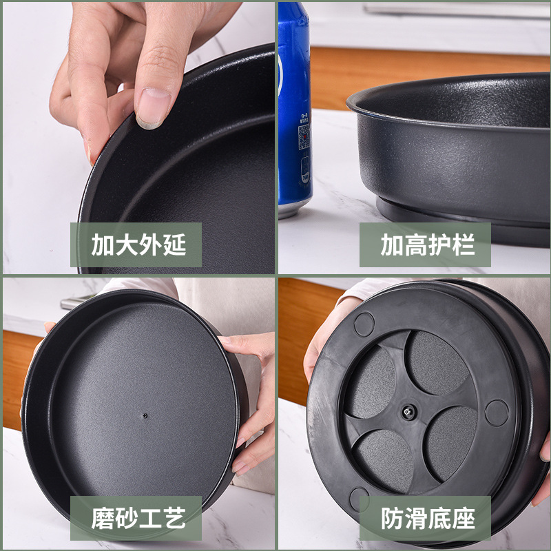 Acero inoxidable cocina giratoria de almacenamiento condimento rack multi-funcional baño encimera cosméticos caja de almacenamiento