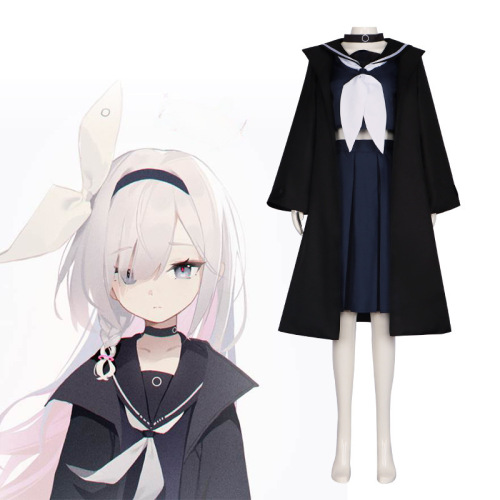 Blue Archive Plana Cosplay Costume Azure Black Arona Black Cloak Cosplay Costume Anime Magic Robe