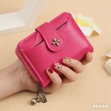 钱包女士卡包一体短新款女学生可爱迷你防盗刷小钱包高级感零钱包