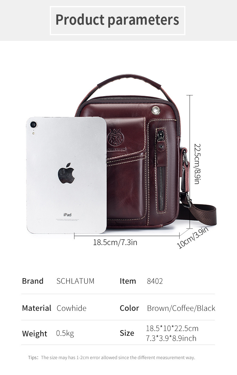 B9786 800K TÚI XÁCH NAM GUATDLE PHONG CÁCH ÂU MỸ TÚI XÁCH VÍ NAM DA BÒ G02 SẢN PHẨM MỚI