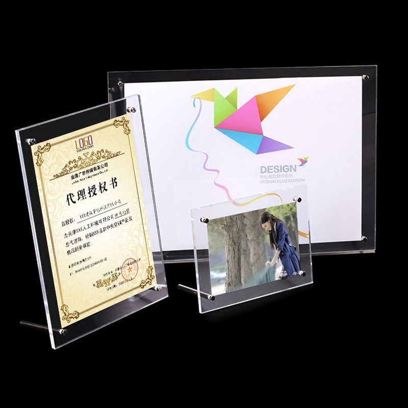 Acrylic transparent paper photo frame 6/7/8/10/12 inch modern photo frame holder rectangular wedding photo frame picture