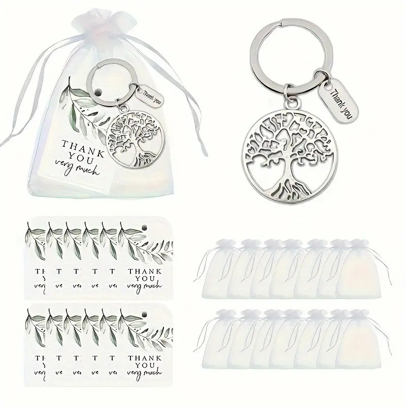 Cross-Border Creative Tree of Life Keychain Pendant Set Thanksgiving Graduation Season Gift Party Gift Pendant