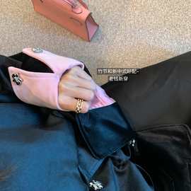 不退换秋冬配饰黄铜厚镀14K金LH*Windso*r温*莎珠宝luc*ky ba*mbo