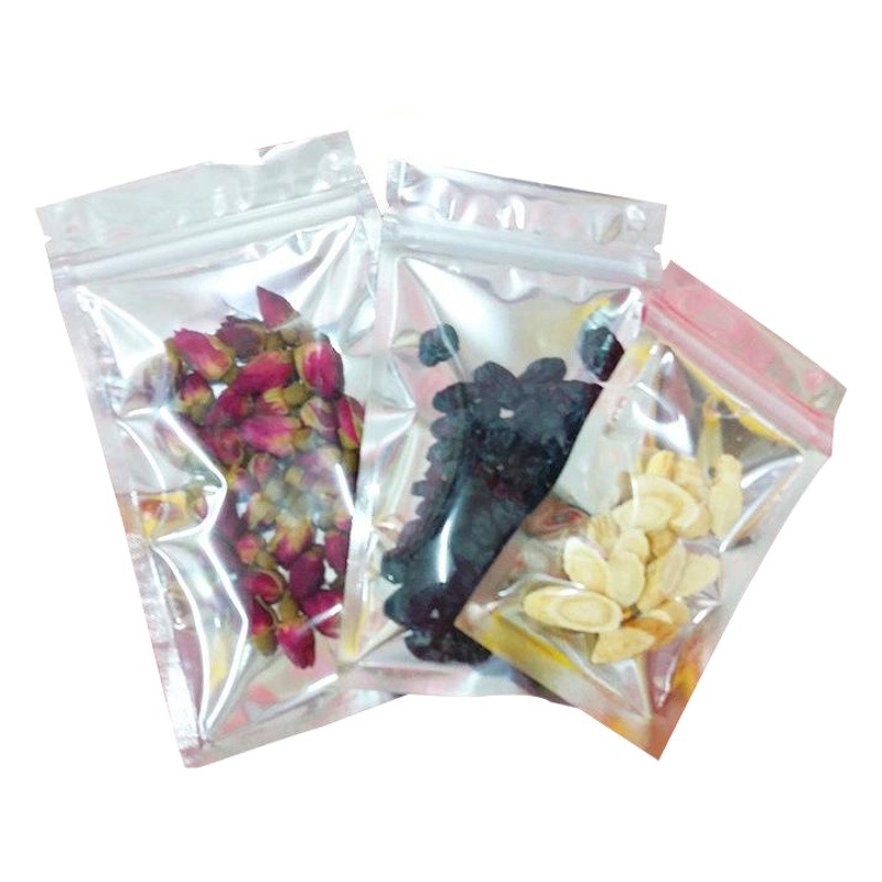 Fábrica al por mayor Yin y Yang ziplock bolsa de papel de aluminio sellado bolsa de productos secos níspero bolsa de embalaje bolsa de ropa translúcida