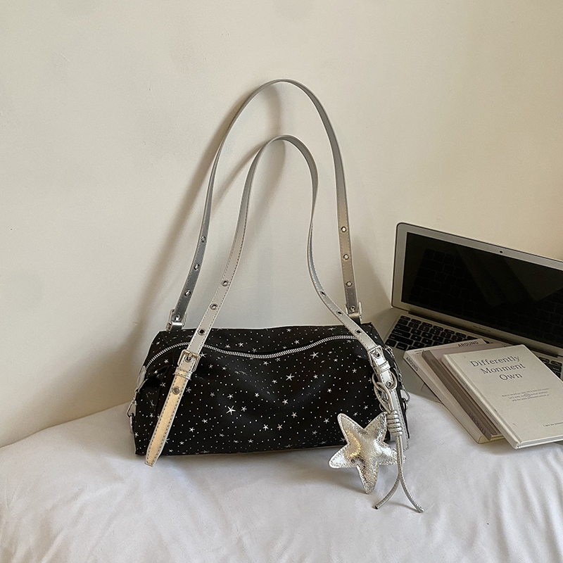 Lazy Style Commuter Small Bag For Women 2026 New Trendy Fashion Star Polka Dot Baguette Bag Summer Casual Underarm Bag - Thumbnail 6
