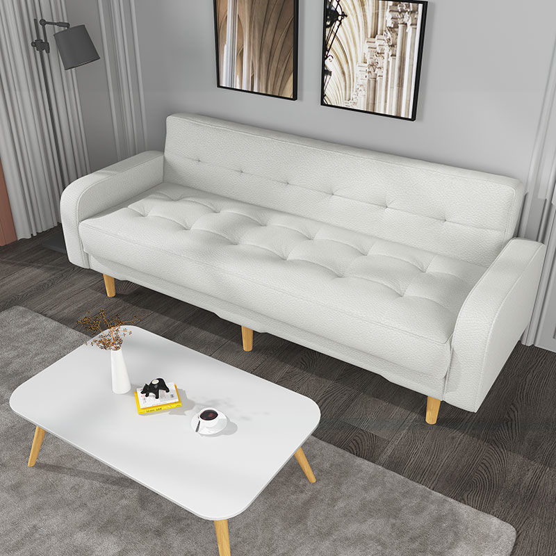 Nordic Fabric Folding Sofa for Small Apartment Modern Simple Single-Seat Three-Seat Living Room Apartment Dual-Use Sofa Bed