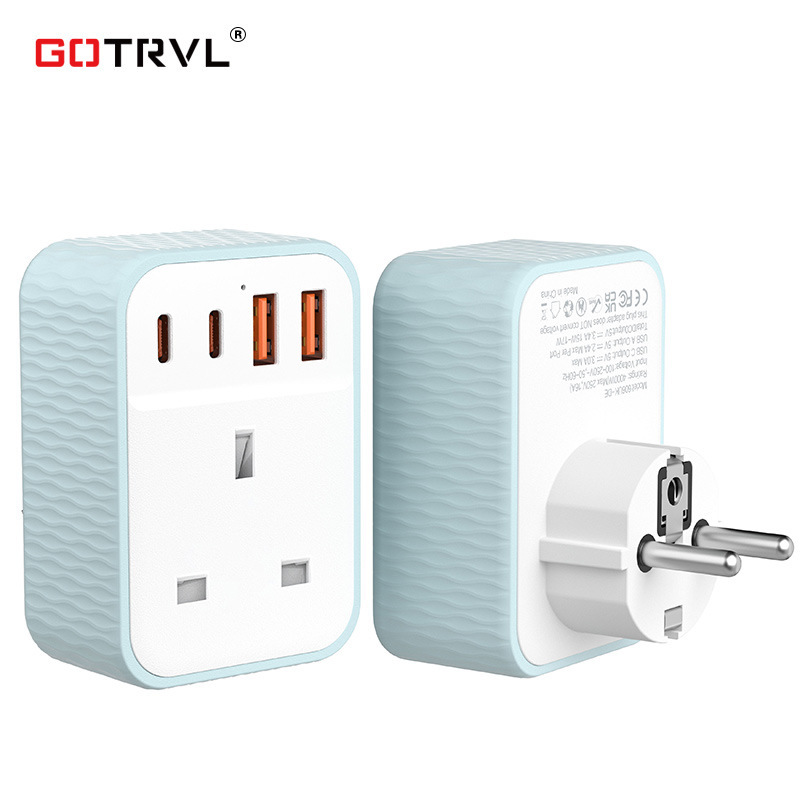 New British Standard to German Standard Conversion Plug 3.4A Fast Charging Plug American and Japanese Standard British Standard Conversion Plug Socket