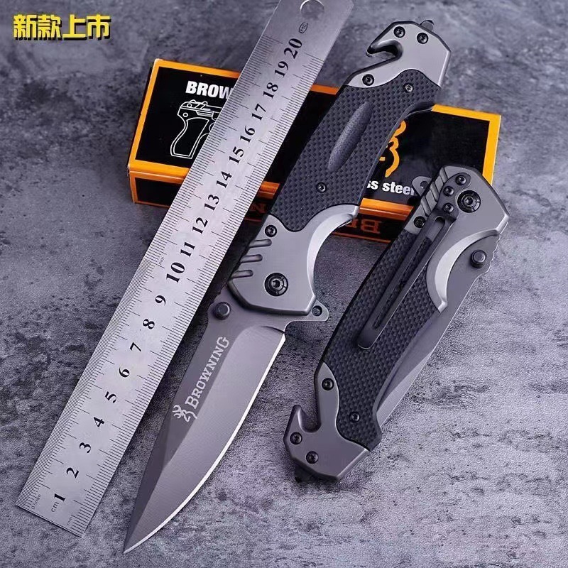 跨境专供防身高硬度多功能折叠刀车载野外求生钓鱼锋利切水果小刀