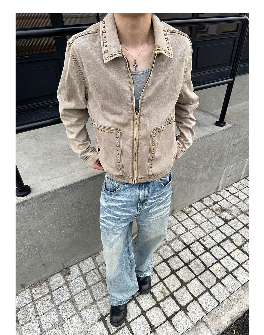 MADEEXTREME Rivet Washed Barn Jacket