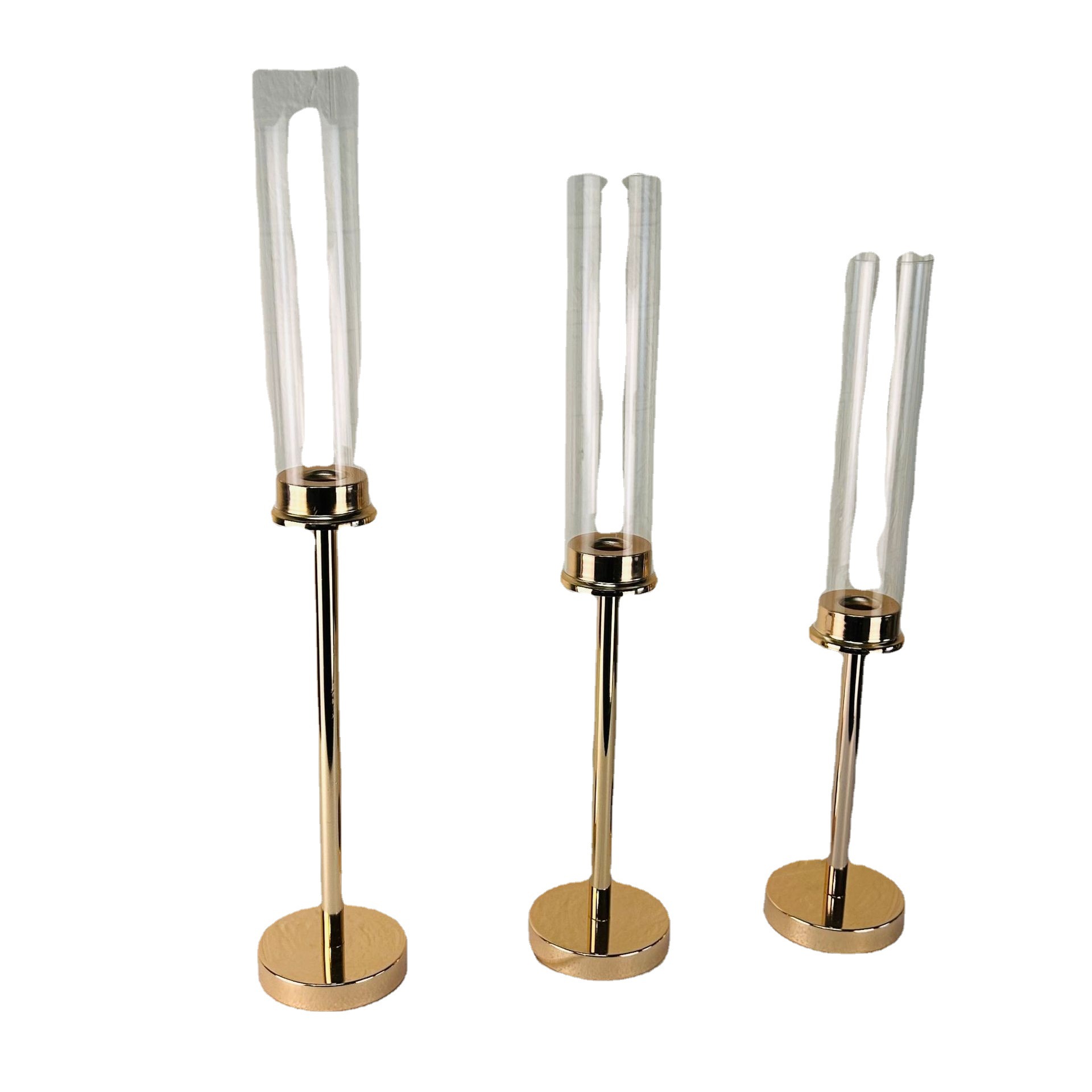 Boda transfronteriza nueva vela de cristal alto candelabro decoración del banquete de boda sitio de la boda decoración del hotel suministros