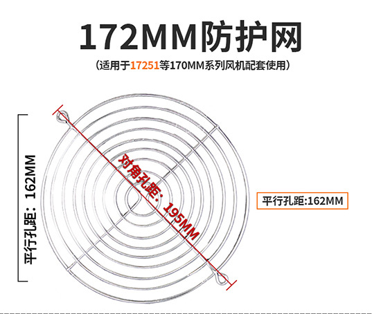 25 ミリメートル-300 ミリメートル電源シャーシ冷却ファンファン金属保護メッシュカバー保護メッシュ