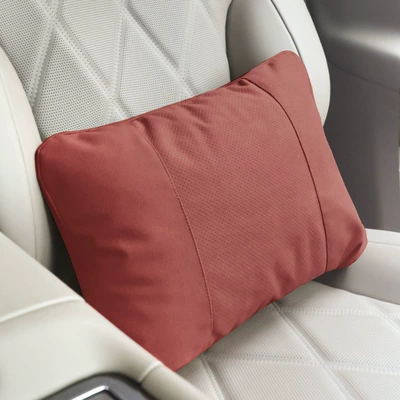 Headrest | Car Headrest, Car Soft Lumbar - perforated-volcanic-red-waist-support-biological-velvet