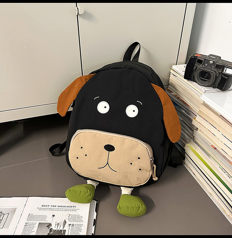 Mochila creativa transfronteriza en forma de perro, nueva moda coreana de alto valor, mochila de dama, mochila de dibujos animados de gran capacidad