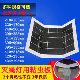 粘蝇纸粘捕式灭蝇灯用黑色粘蚊贴粘虫板多规格可O E M 加 工