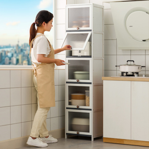 Dining cabinet, storage cabinet, kitchen shelf, gap storage cabinet, wine cabinet, tea narrow side cabinet, living room, modern and simple