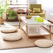 草编蒲团玉米皮编织坐垫子榻榻米地上蒲草跪坐墩打坐日式阳台王之