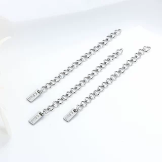 不锈钢尾链带steel尾牌饰品搭配件 DIY项链手链加长链延长链现货