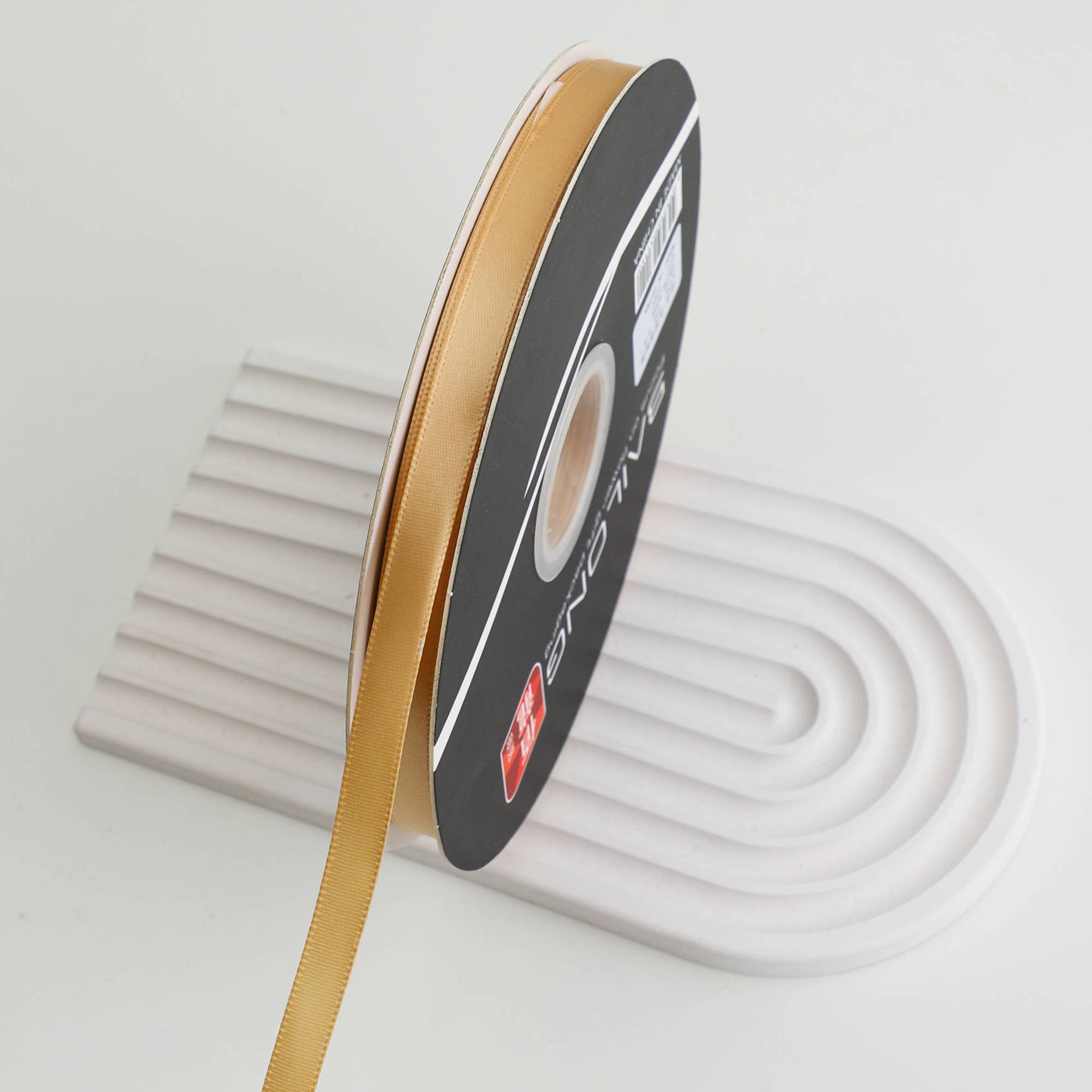 Floristería de 1cm Cinta de poliéster de doble cara al por mayor Cinta de color sólido Material de embalaje de flores Hornear ramo de flores Cinta