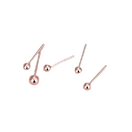 S925 sterling silver earrings, glossy round beads, earrings, bean earrings, hypoallergenic women's earrings, gold-plated earrings manufacturer