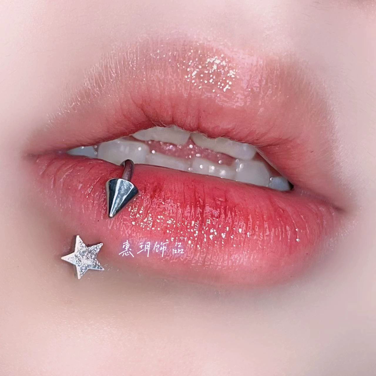 Пентагон, конический головка, круглая головка, кольцо с губами, копытное кольцо C кольцо титановая сталь внешняя резьба панк, панк-личность крутая