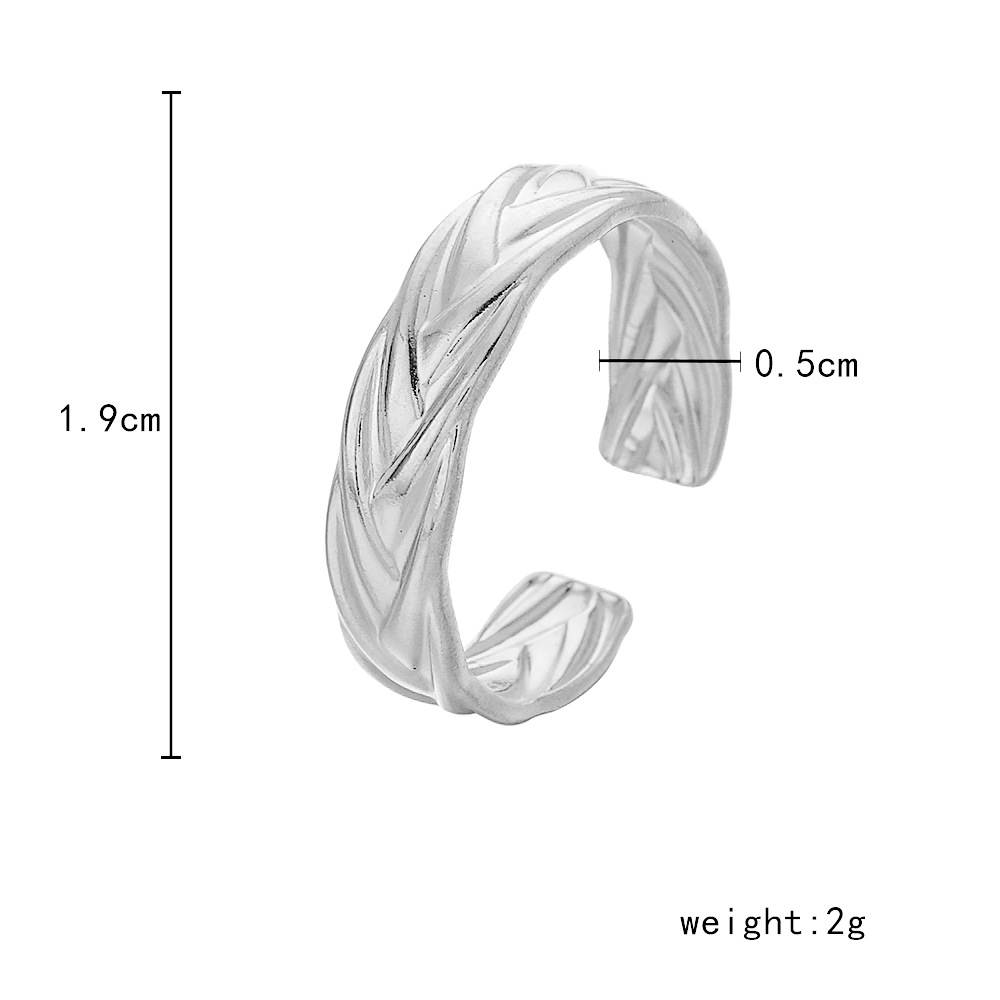 Einfacher Stil Stern Herzform Rostfreier Stahl Überzug Offener Ring 1 Stück display picture 59