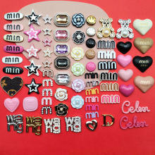彩色点钻字母星星小熊爱心小香风diy树脂配件手机壳洞洞鞋发夹贴