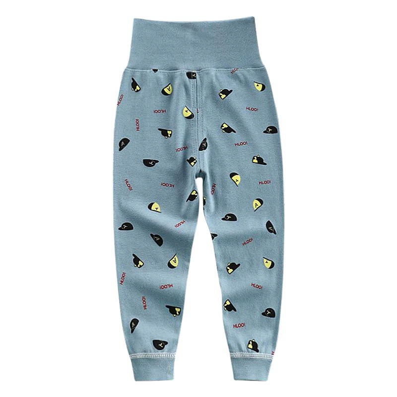 Весенне-осенние детские брюки Хлопковые детские брюки для живота с высокой талией Леггинсы для мальчиков и девочек Пижамные штаны для младенцев можно отключить