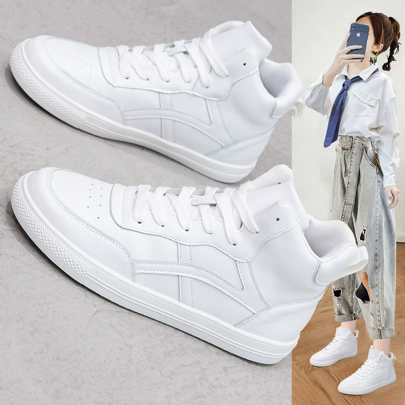 LJY маленький размер 31-34 высокая верхняя доска обувь женский 2025 весна новый бархатный легкий водонепроницаемый досуг большой размер 41