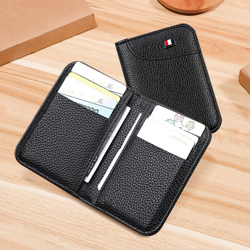 Bolsa de tarjetas para hombres de alto nivel, tarjeta de visita de gran capacidad, tarjeta de tarjeta compacta, tarjeta de almacenamiento de tarjetas anti-damagnetizante, tarjeta de pu