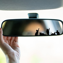 BR4462C小黑猫黑色剪影简约自粘镜贴后视镜书桌小尺寸装饰贴纸