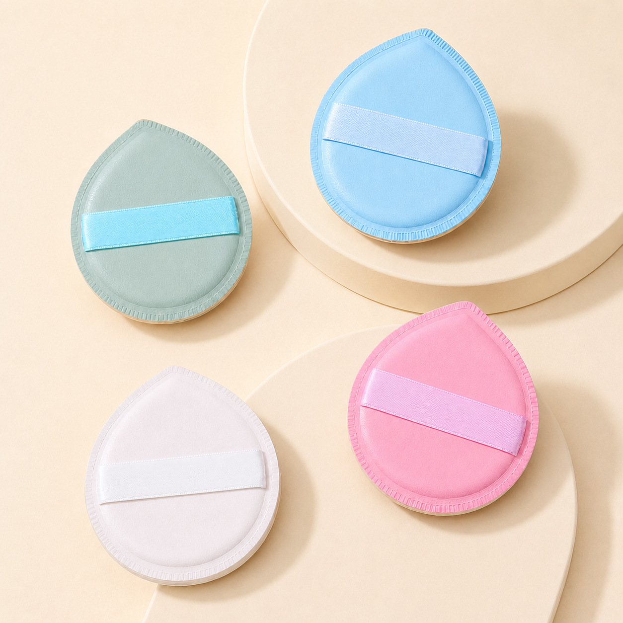 Herramienta de maquillaje de doble uso para almohadilla de aire de marshmallow de cuero super suave y alta elasticidad sin polvo, sin polvo seco y húmedo