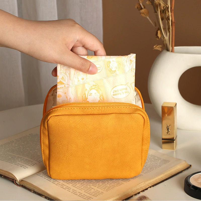 Sanitary pads, organizer bag, handheld wipes, small bag