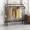 Black [Thickening] Double -pole 1.5m arch type+coat hook