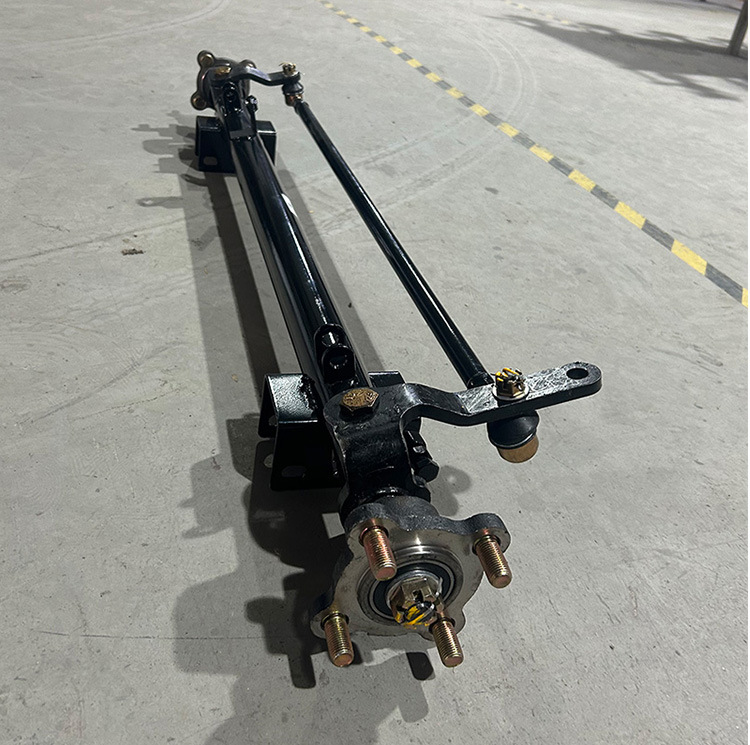 Wholesale Kaku Yunduo Fucai electric four-wheeler non-disc brake front axle assembly 1115mm modified bridge full set of accessories