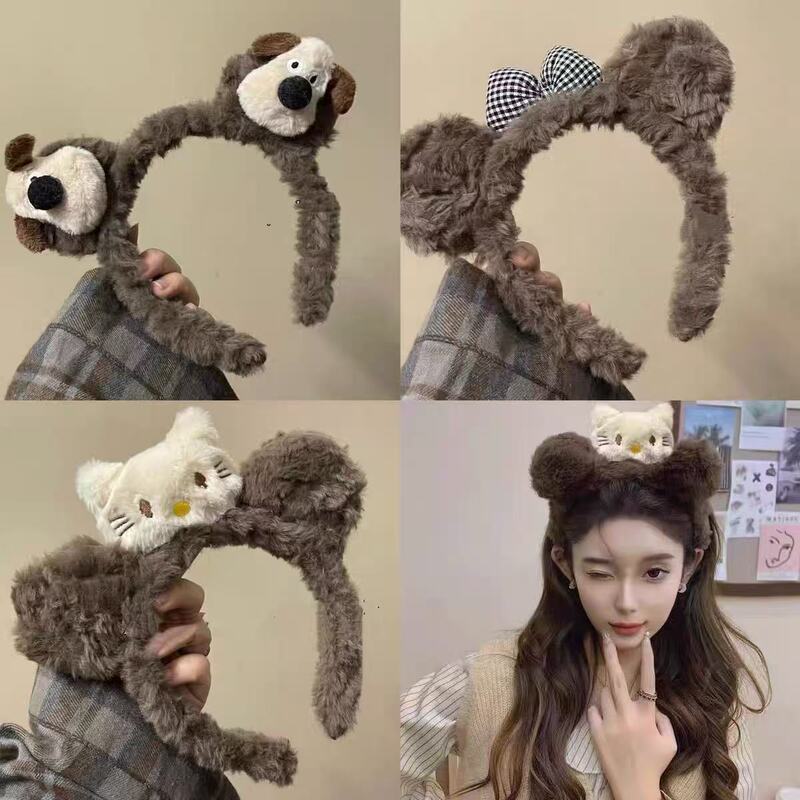 可爱毛绒小猫韩系发箍女发卡洗脸专用敷面膜头箍卡通发饰发卡新款|undefined