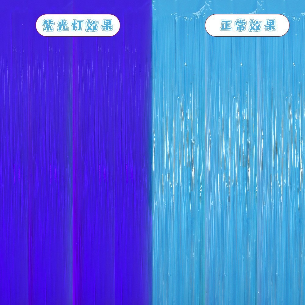 Fiesta de bodas Decoración de la pared de fondo de cumpleaños Diseño de accesorios para engrosar la lluvia láser cortina de color color flecos