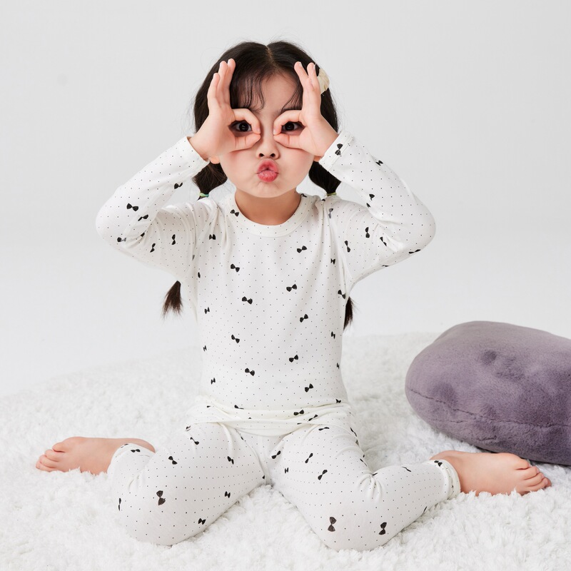 2025 Autumn and Winter Category a Children's Suit Cotton Autumn Clothes and Autumn Pants Cartoon Cute Baby Home Clothes Breathable and Openable